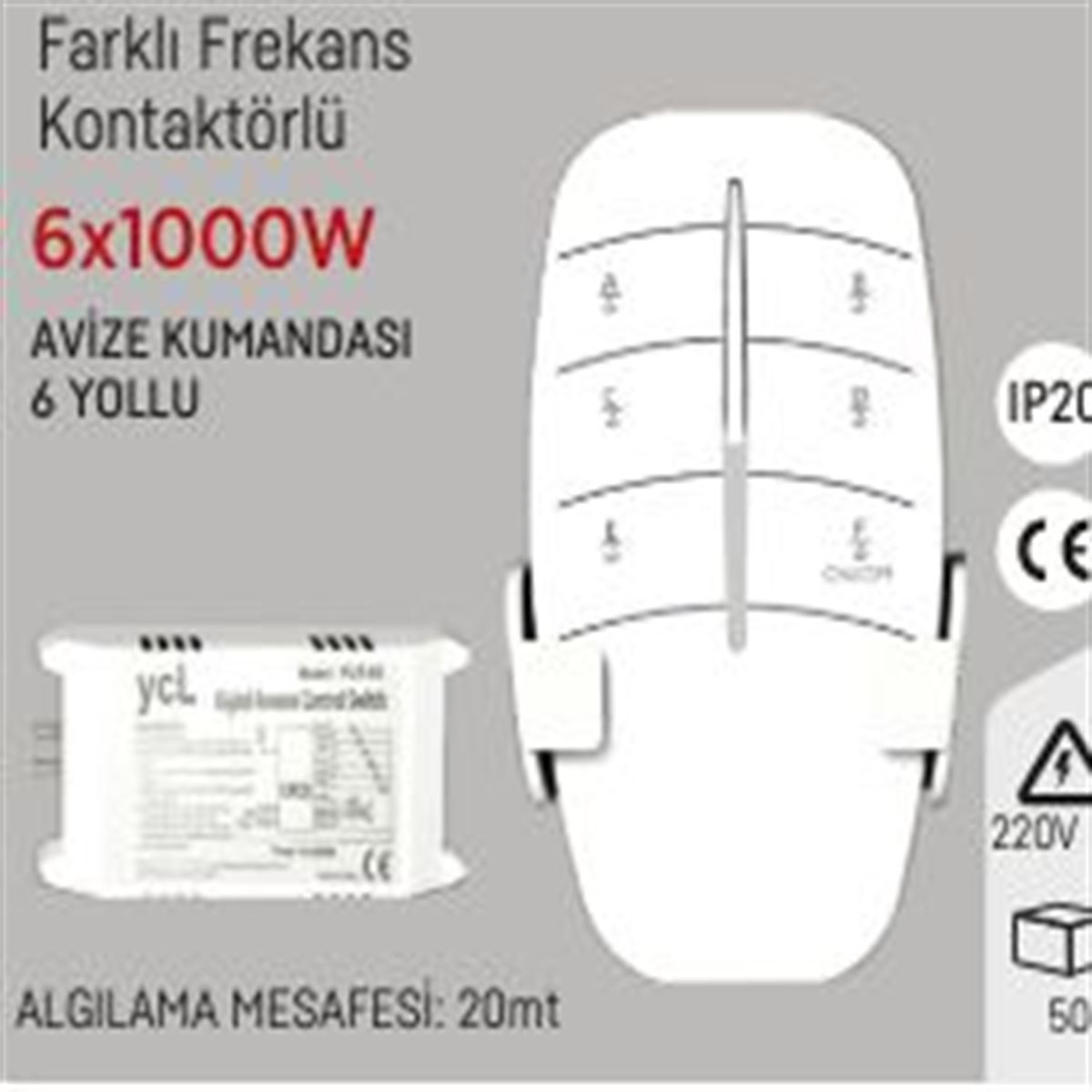 AVİZE KUMANDASI (6X1000W) 6 YOLLU 1